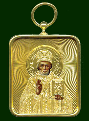 оклад иконы Св. Николай, серебро, позолота