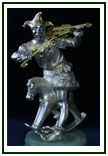 Серебрянная шахматная фигура Конь