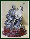 серебрянная скульптура Кобзарь